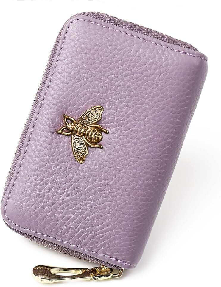 imeetu RFID Credit Card Holder, Small Card Wallet Women, Leather Card Case