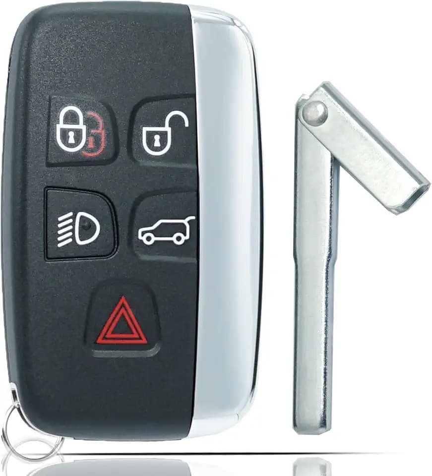 SUPALAND Key Fob Keyless Entry Fits for Land Rover Discovery LR2 LR4 Range Rover Evoque Sport Smart Remote Control 2011-2017 Jaguar F-Type XE XF XJ (KOBJTF10A) with Emergency Key