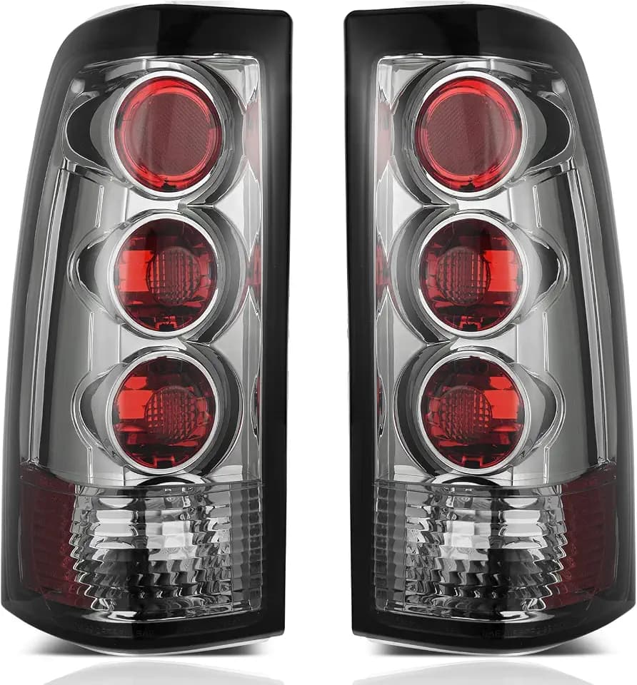 AUTOSAVER88 Tail Lights Compatible with 1999-2002 Chevy Silverado Smoke