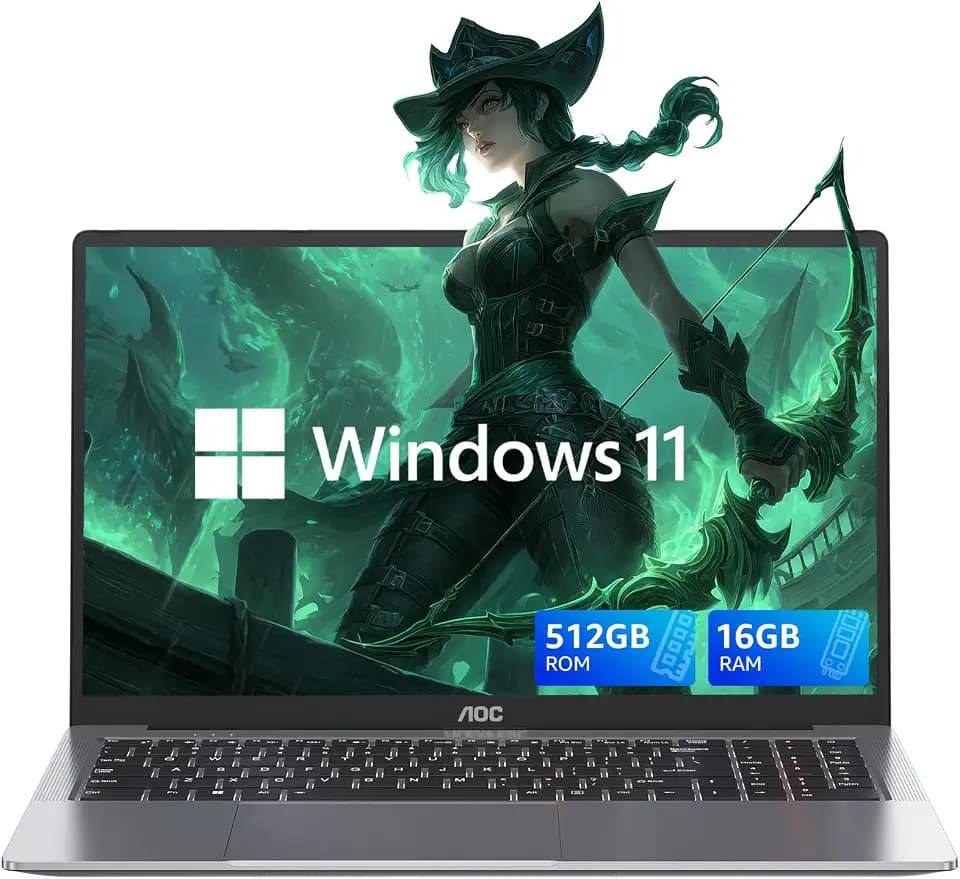 ACEMAGIC 15.6 inch Laptop, 2026 Laptop, 16GB RAM 512GB SSD, Ιntel N150 Processor(Up to 3.6GHz), Laptop Computer, Full HD IPS Display, Win 11 Pro – for Business & Students, Multitasking