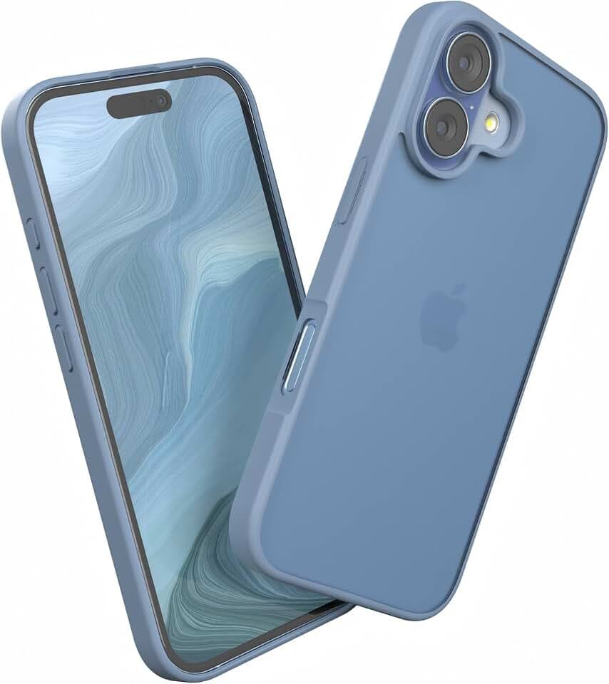 EAZY CASE - Outdoor Hülle für iPhone 17 hochwertige Matte Schutzhülle mit Ultra Aufprallschutz [Samtweiche Haptik] Stoßfest und Kratzfest Handyhülle mit Kameraschutz - Hell Blau