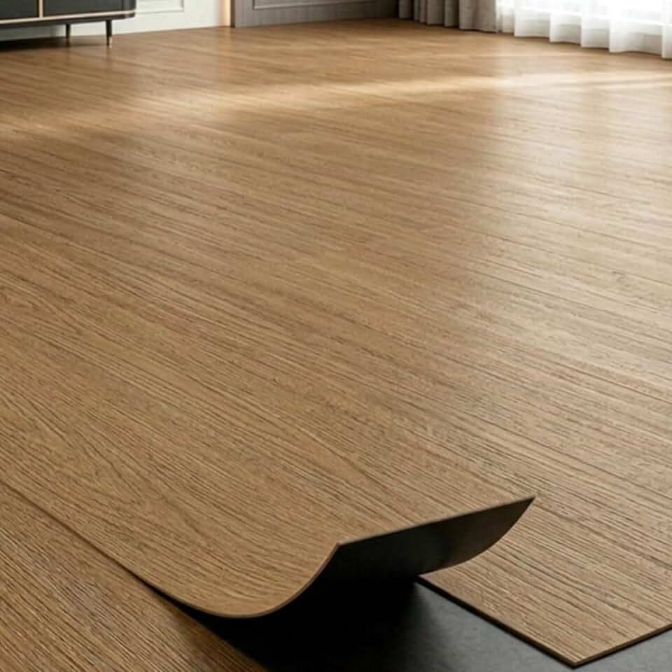 Art3d 36-Pack Peel and Stick Wood Grain Vinyl Plank Floor Tiles, Oat Wood