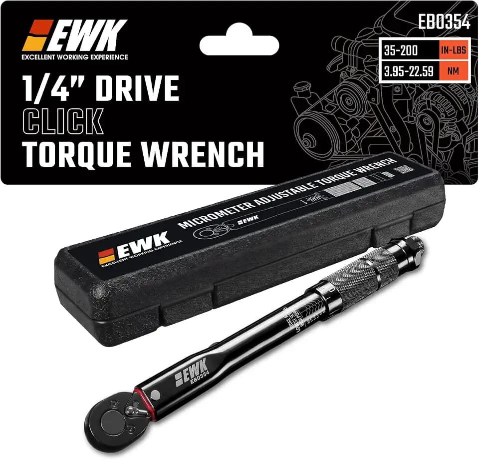 EWK 1/4" Drive Click Torque Wrench 35-200 in-lbs (3.95-22.59 Nm)