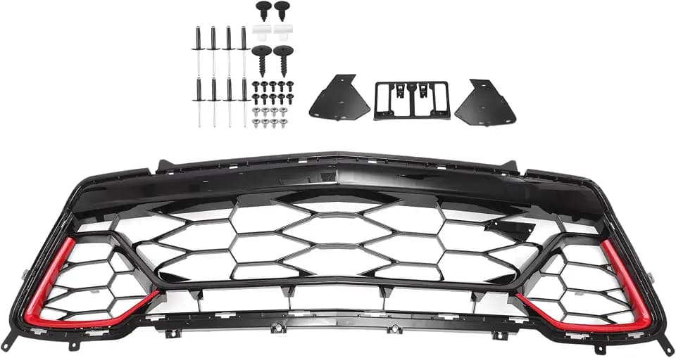 X AUTOHAUX No.84040593 Black Front Lower Hood Bumper Grille Grill for Chevrolet Camaro 2017 2018 Front Lower Bumper Kidney Grille Grill
