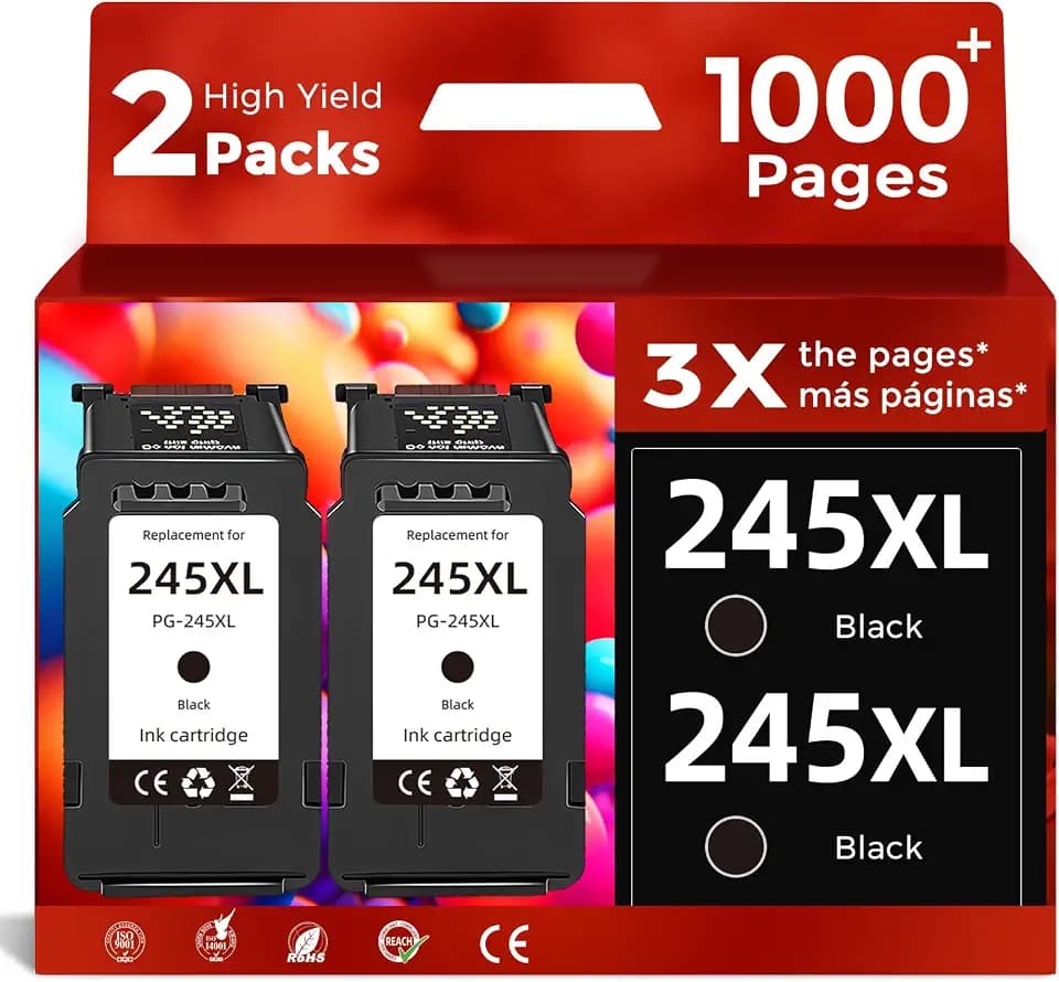 245XL Black Ink Cartridge Replacement for Canon PG-245 XL PG245