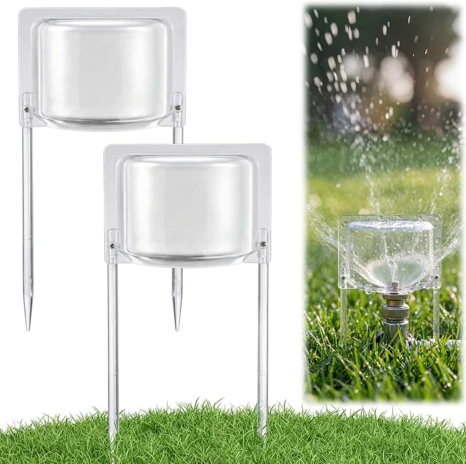 LemonRoad 2 Pcs Clear Sprinkler Splash Shield Guard Thicken Overspray Guard
