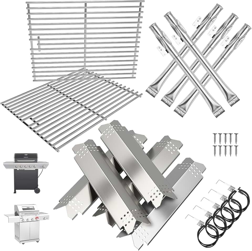 720-0830X Grill Parts for Nexgrill Replacement Parts 720-0830H 730-0830H 720-0888N 720-0888 720-0888A 720-0830 720-0830D 720-0958A Grates, Burners, Heat Plates for Home Depot Nexgrill 5 & 4 Burner Kit