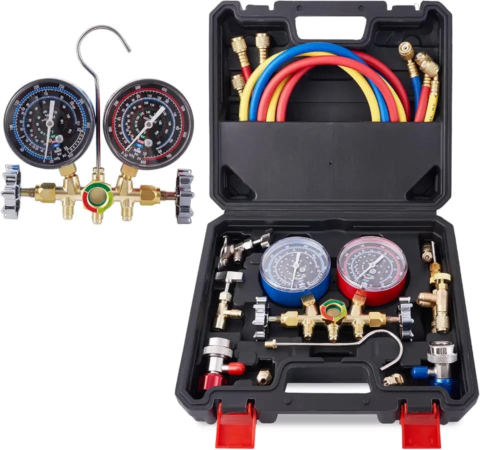 Wisscool A2L HVAC Manifold Gauge Set for R454B, R32 R22 R410A