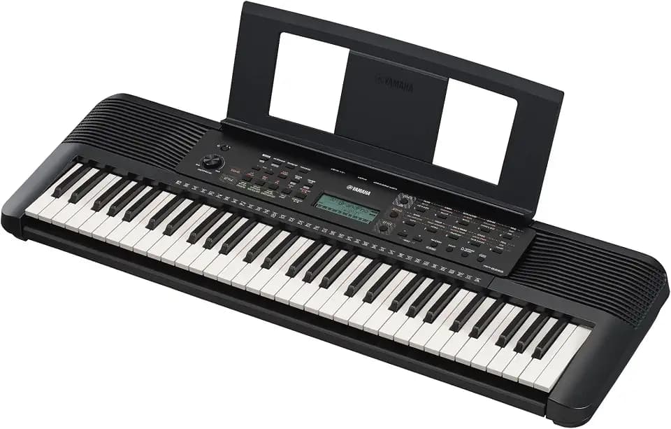 Yamaha PSR-E283 Tragbares Keyboard für Anfänger, schwarz – Mit 410 Instrumentenklängen, 150 Begleit-Styles und 122 Songs, inkl. Voucher für 2 Online-Keyboard-Lessons an der Yamaha Music School