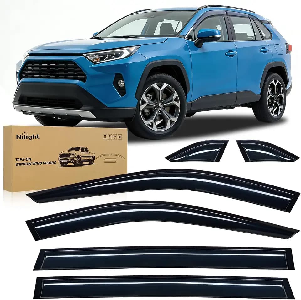 Nilight Window Rain Guards for Toyota Rav4 2019-2024, Out-Channel 6PCS