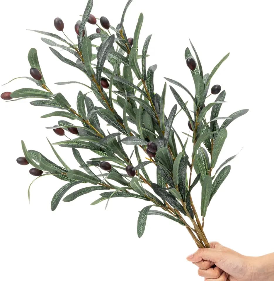 Norme 4 Pcs 27 Inch Artificial Olive Branches for Vase