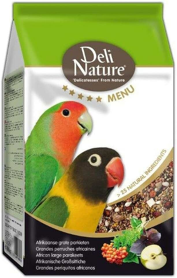 Deli Nature 5 Sterne AFRIKANISCHE GROßSITTICHE Vogel-Futter 800g Gramm