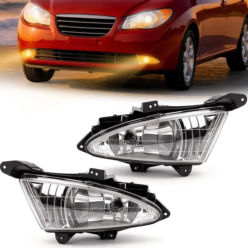 Fog Lights Fit for 2007-2010 Hyundai Elantra/Avante Bumper Driving Lamps Fog Lamps Driver Side Passenger Side
