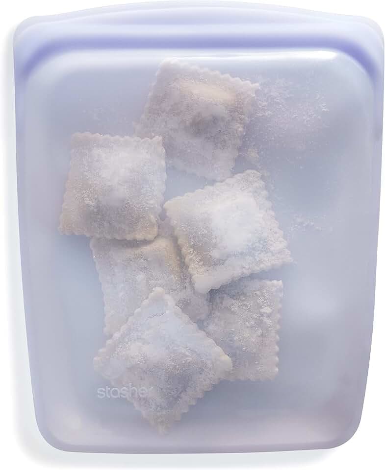 Stasher Half Gallon Silikonbeutel, Gefrierbeutel, Meal Prep, Lavendel