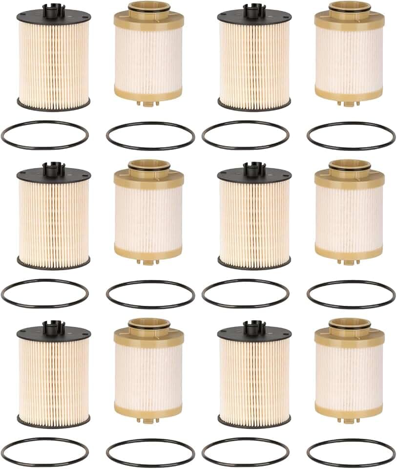 GETOPAUTO FD4617 Diesel Fuel Filter Replacement for 6.4L V8 Powerstroke F250 F350 F450 F550 Super Duty 2008-2010 Engine Replaces 8C3Z9N184C 8C3Z-9N184-A(Set of 6)