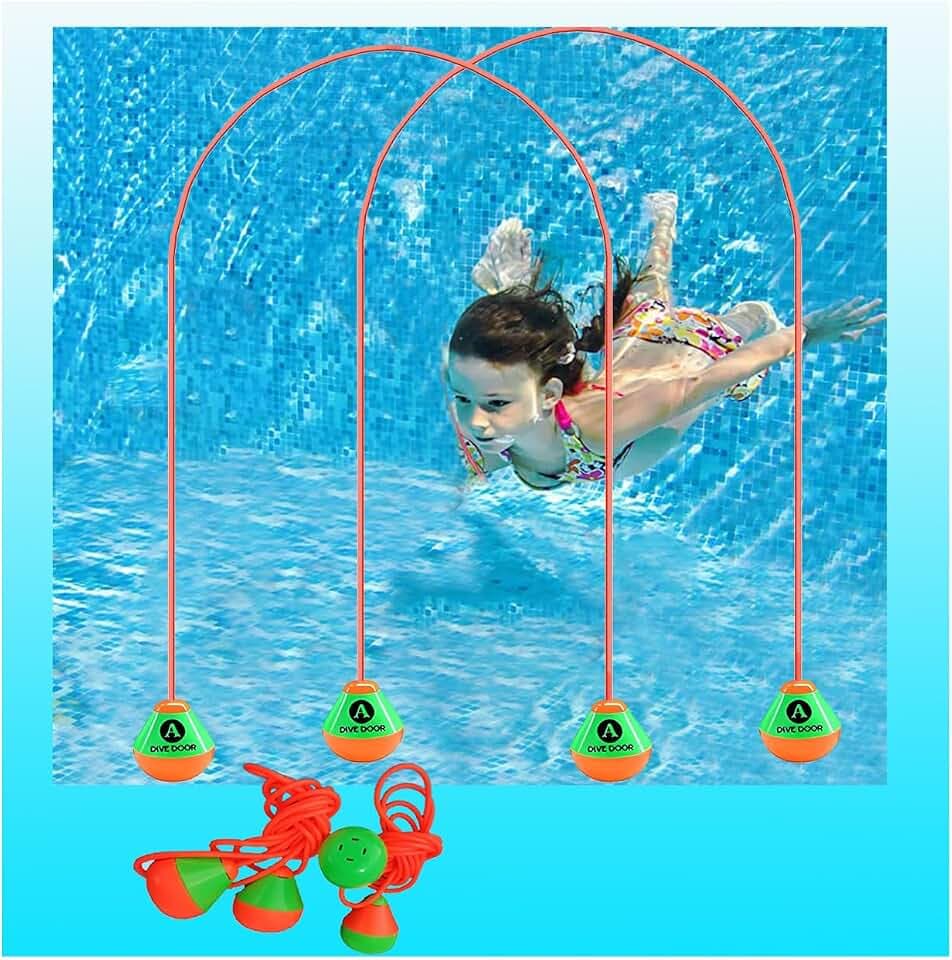 2 Stück 2.5m Pool Spielzeug Kinder, Tauchringe für Kinder ab 5 6 7 8 9
