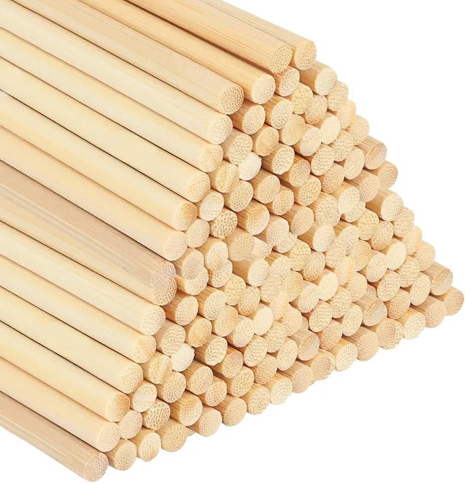 Holzstäbe zum Basteln 100 Stk Holzstäbchen Holzstab 30cm x 5mm Holz Zuckerwatte Stäbe Bambusstäbe Bastelstäbe zum Basteln Handwerk