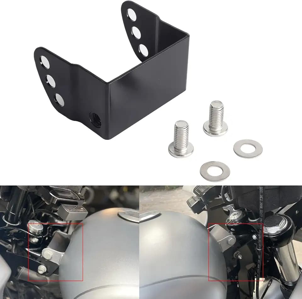 Gas Tank Lift Kit Modified Risers Bracket Height Adjustable Compatible with Harley Softail Street Bob FXBB 114 FXBBS Standard FXST 2018-2024, YXJSTJ000-ST-BK