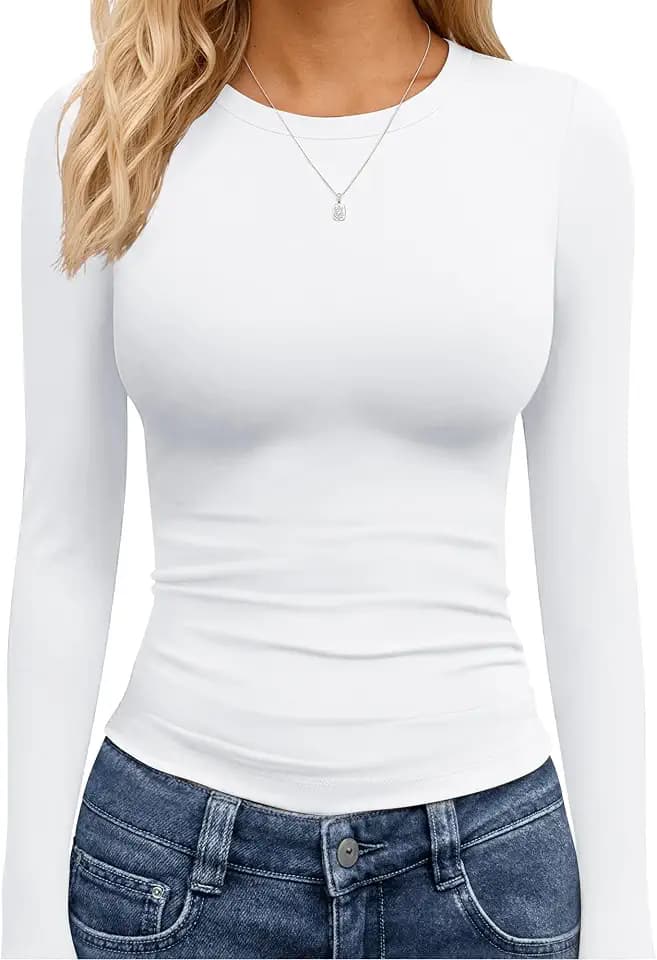 TNNZEET Long Sleeve Shirts for Women Fall Fashion Workout Crop Top Y2K 2026