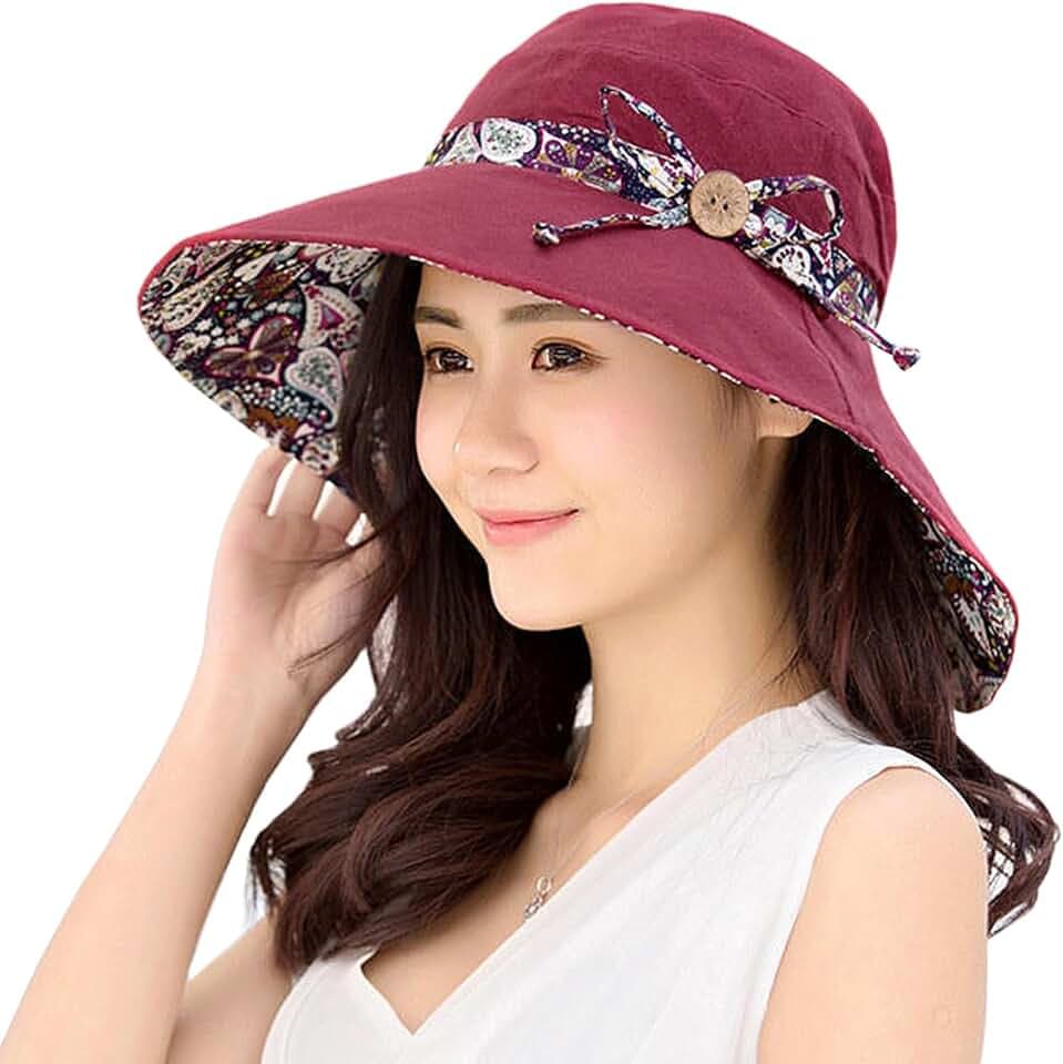 Paciffico Women's Sun Hat Sunscreen UPF50+ Summer Foldable Beach Dome
