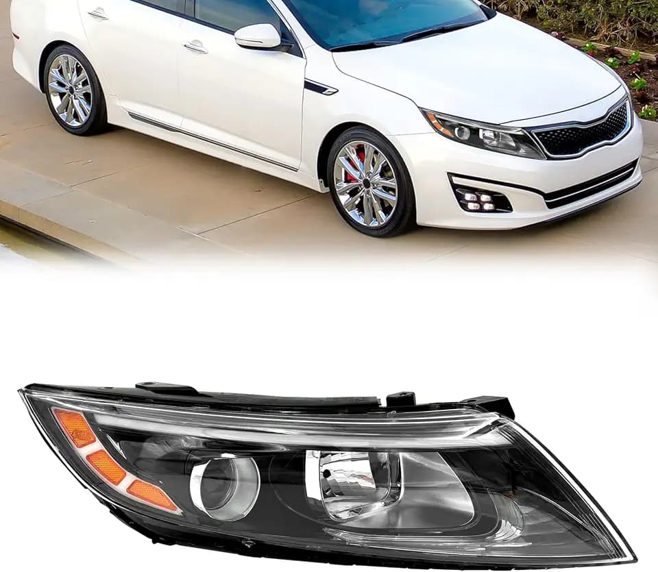 Headlight Assembly Compatible with 2014 2015 Kia Optima Halogen