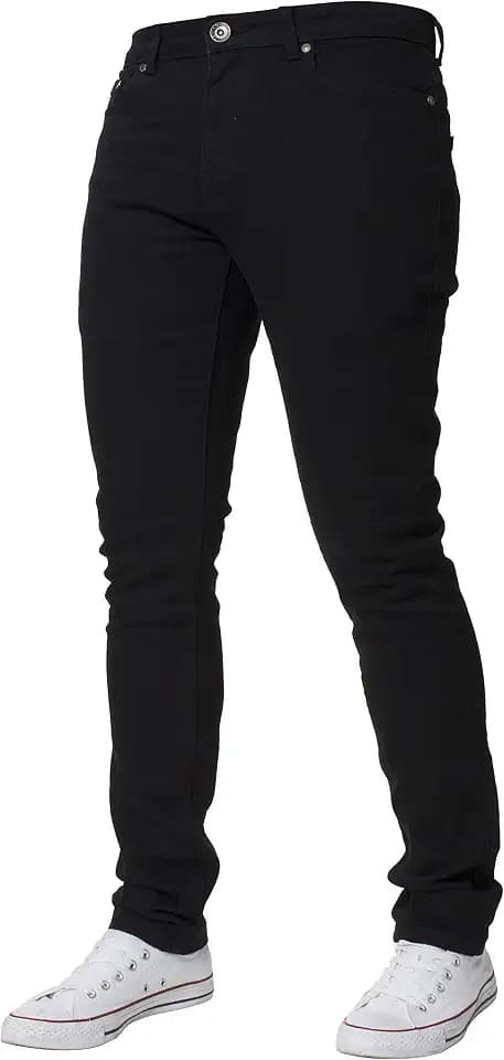 Kruze Designer Herren Jeans Skinny Fit Stretch Slim Denim Hose alle Taille Bein Größe