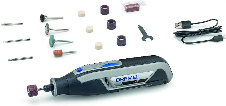 Dremel Lite 7760 Akku-Multifunktionswerkzeug 3.6V Set mit 15 Zubehörteilen