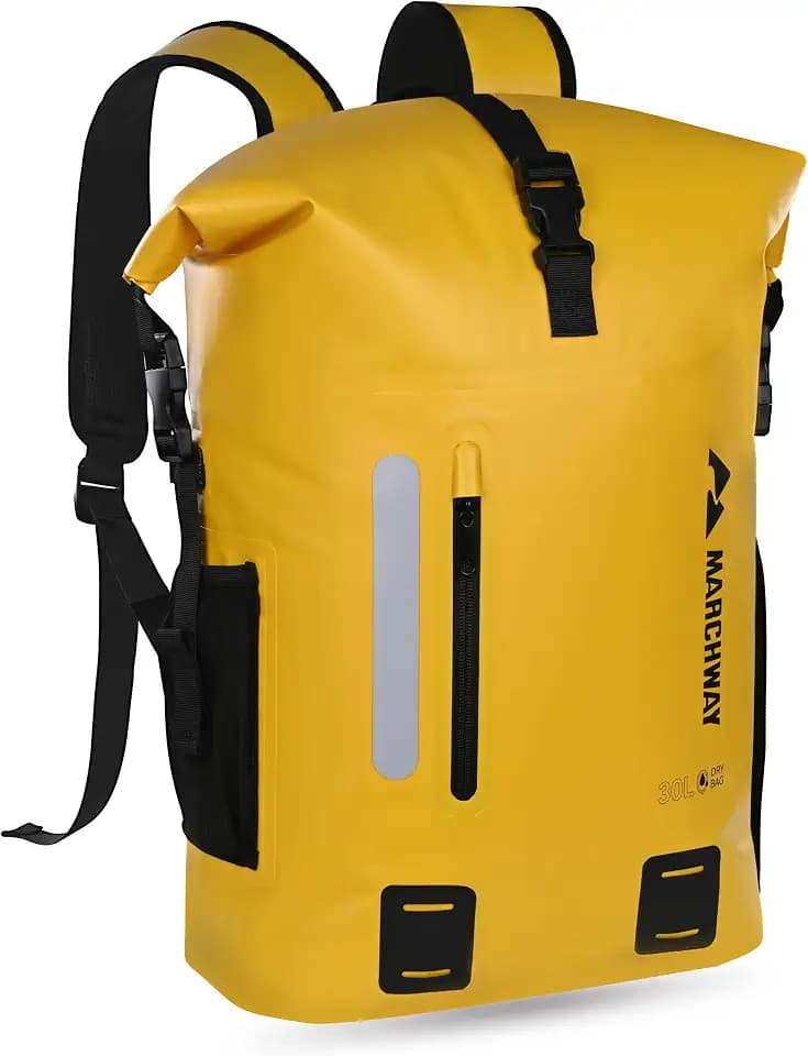 MARCHWAY Roll Top Waterproof Backpack, Rugged Hiking Dry Bag, 20L/30L/45L
