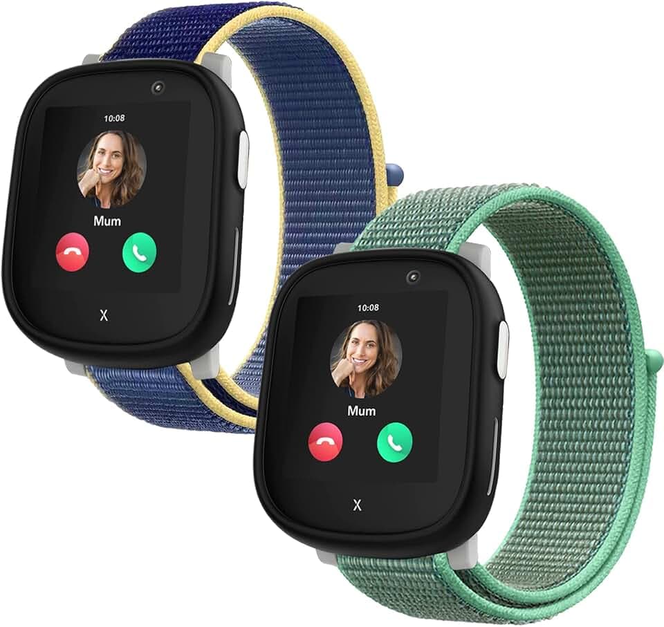 2-Stück Nylon Bänder kompatibel mit Xplora X6/X6 Pro/X6 Gen2/Anio 6 Armband