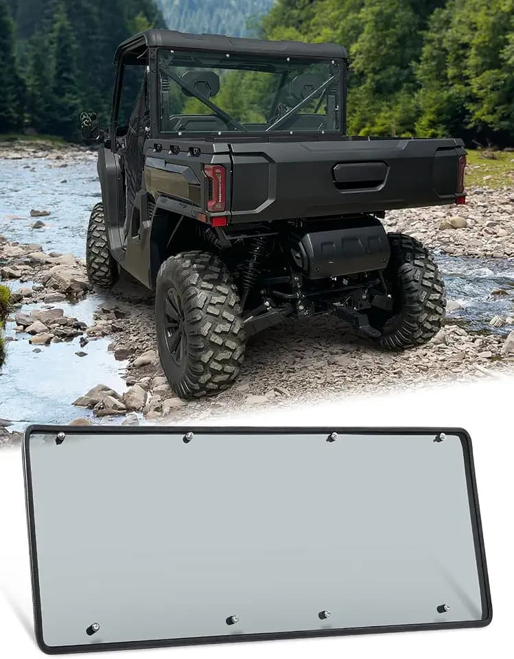 Smoked Grey Rear Windshield Compatible with CFMOTO UFORCE U10 Pro & XL 2025