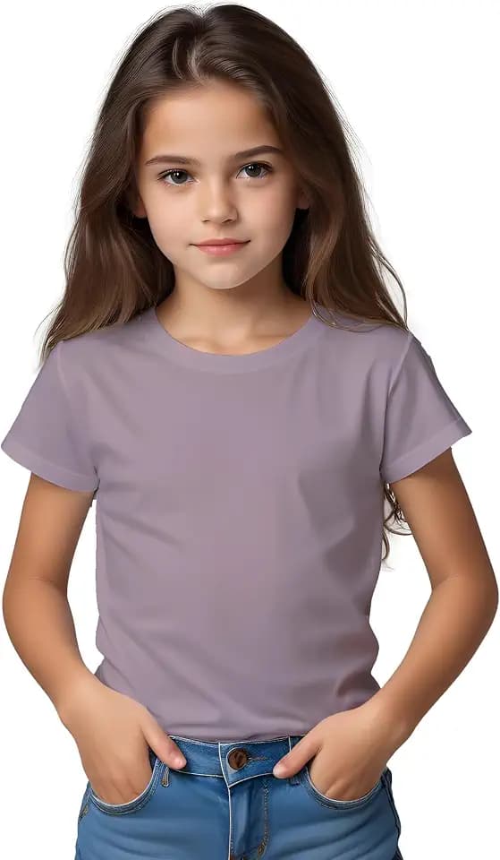 Kurzarm-T-Shirt für Mädchen, Bio-Baumwolle, 175 g/m², formstabil und elegant für Mädchen