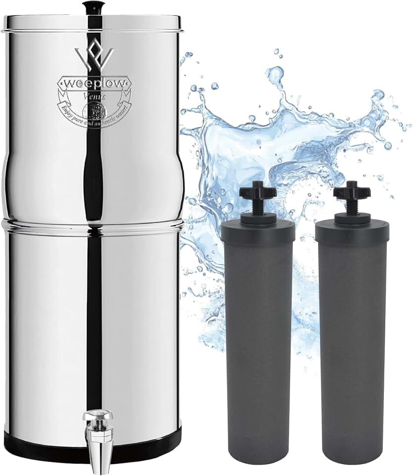 Weeplow Venus ECO Schwerkraft Wasserfiltersystem 5,6 L Edelstahl AISI 304