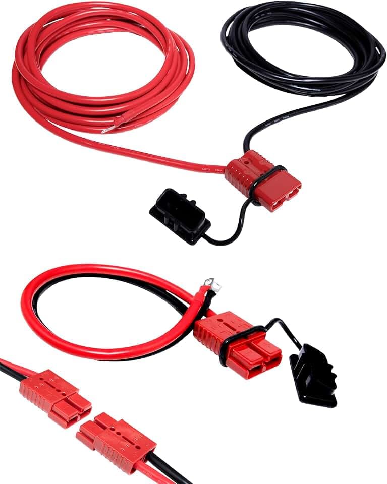 24 FT 4 AWG Quick Disconnect Winch Power Cable, Winch Wiring Kit