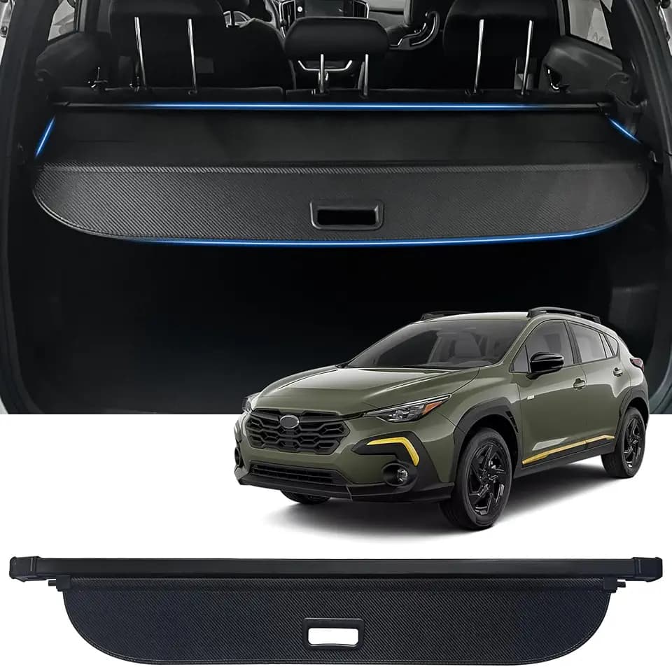AUXKO Retractable Cargo Cover for 2026-2024 Subaru Crosstrek, Carbon Fiber