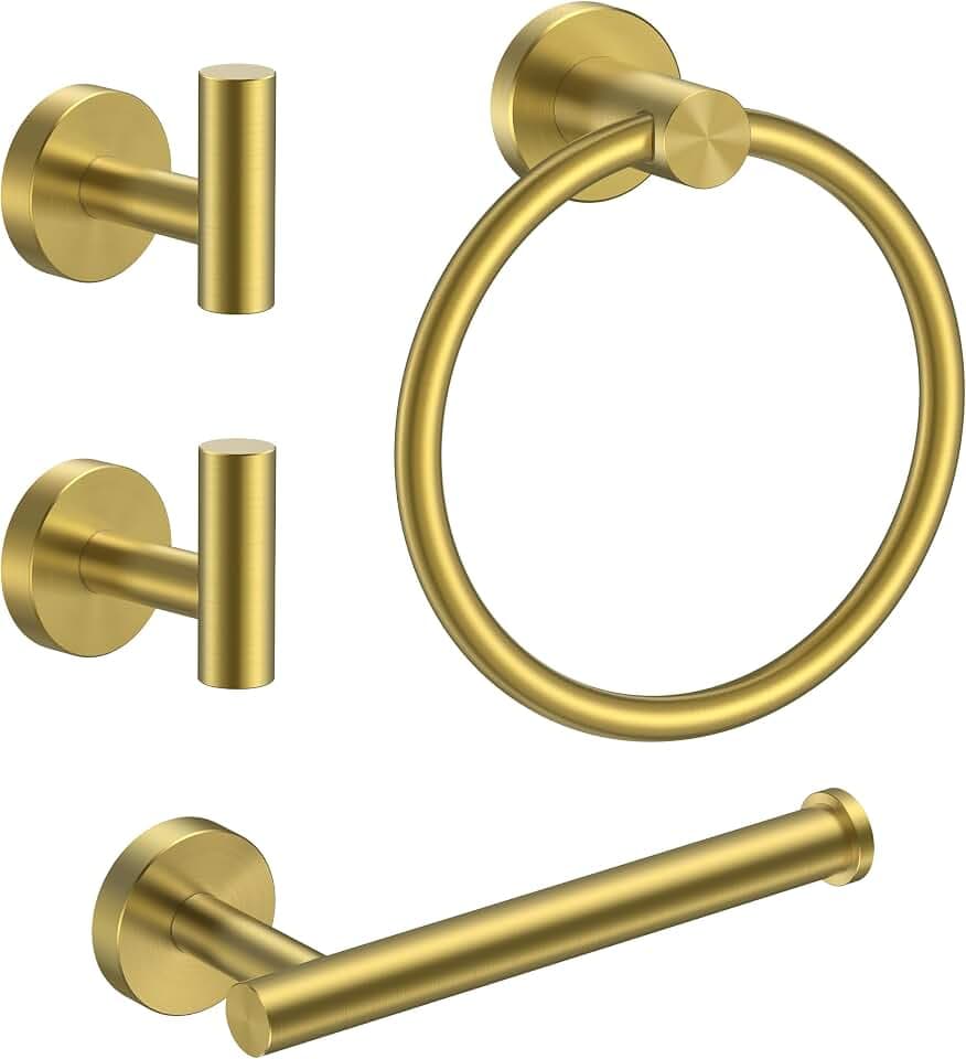 FORIOUS Bathroom Accessories Set, 4-Piece Bathroom Hardware Set