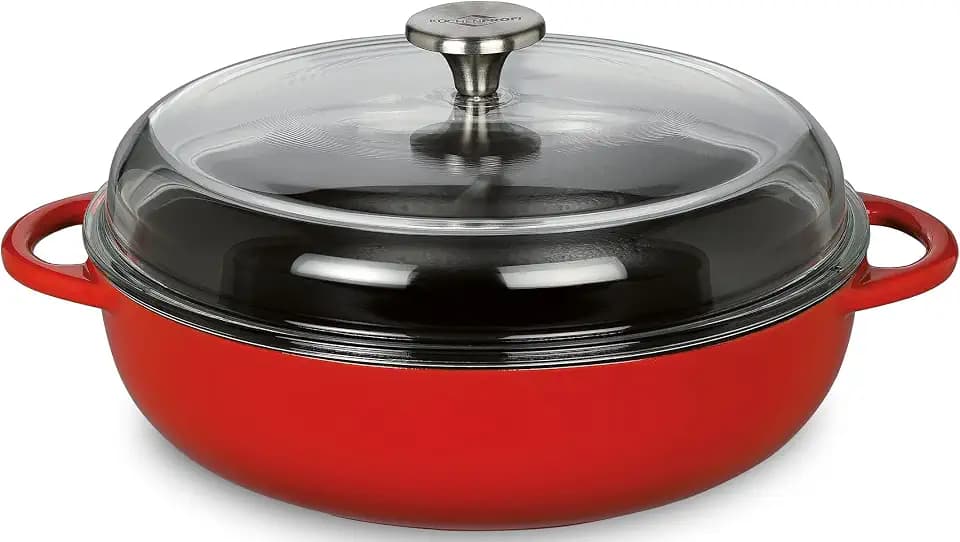 KÜCHENPROFI PROVENCE Gusseisenpfanne rund, emailliert, 28 cm, classic red