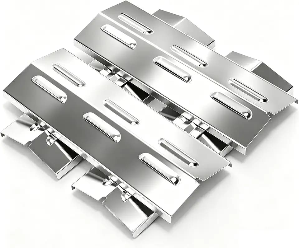 GFTIME 36,5 x 12cm Edelstahl Brennerabdeckung Ersatzteile für Enders Chicago 3 Gasgrill Zubehör, für Enders Boston Pro 3K/6 Kr Turbo, Tepro 3561, Barbecook Brahma 4.0, Aromaschienen Heizplatte 4 Stück