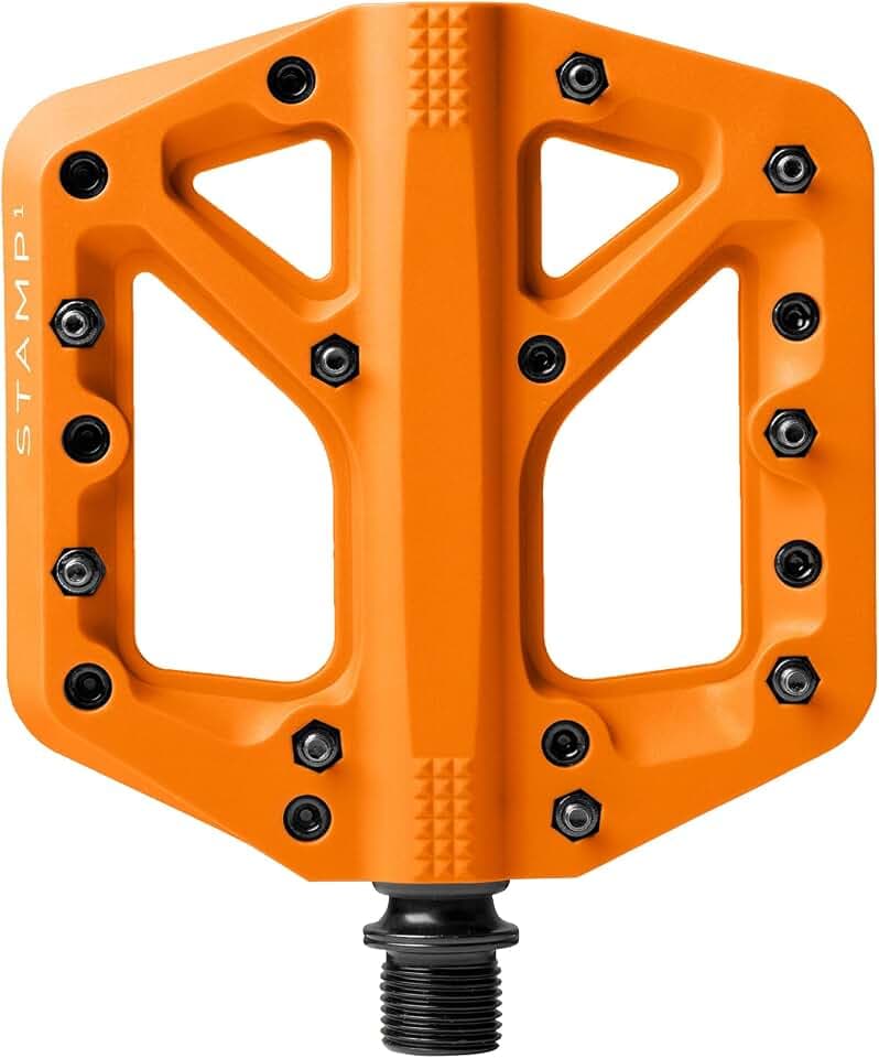 Crankbrothers Stamp Flat MTB Pedals - Size-Specific, Lightweight, Versatile, Durable Bike Pedals
