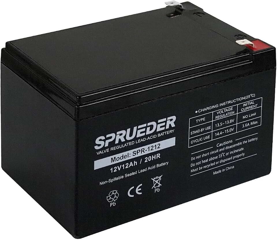 12 Volt 12Ah Rechargeable Sealed Lead Acid(SLA) Battery with F2 Terminal
