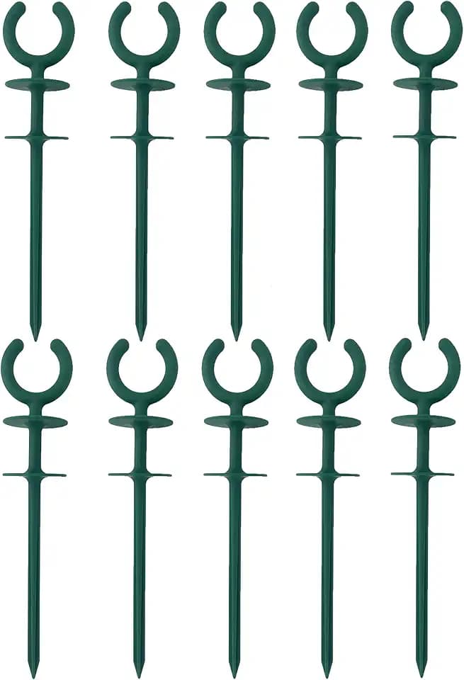 10 Pcs Green Garden Hose Guide Stakes