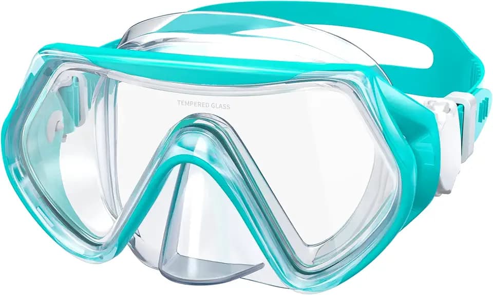 Findway Taucherbrille Kinder,Schwimmbrille Kinder Schnorchelmaske für Jungen Mädchen Jugendliche,Tauchmaske mit Nasenabdeckung 180°Panorama HD Anti Nebel Anti-Leck Taucherbrille für Kinder 4-16 Jahre