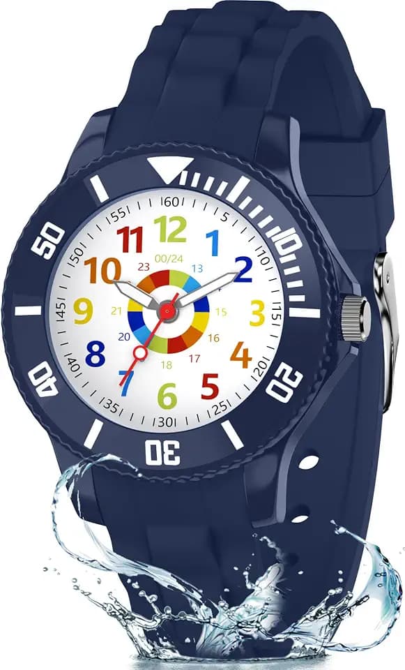 Analog Kinderuhr Jungen Mädchen für 4-12 Jahre