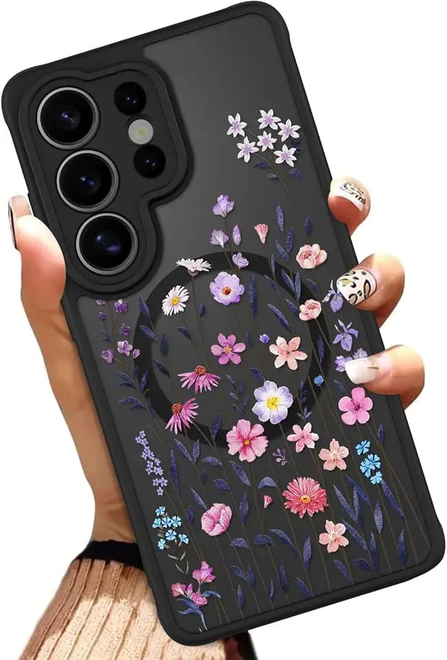 OOK Phone Case Fit for Samsung Galaxy S26 Ultra 6.9 Inch, Flowers Floral