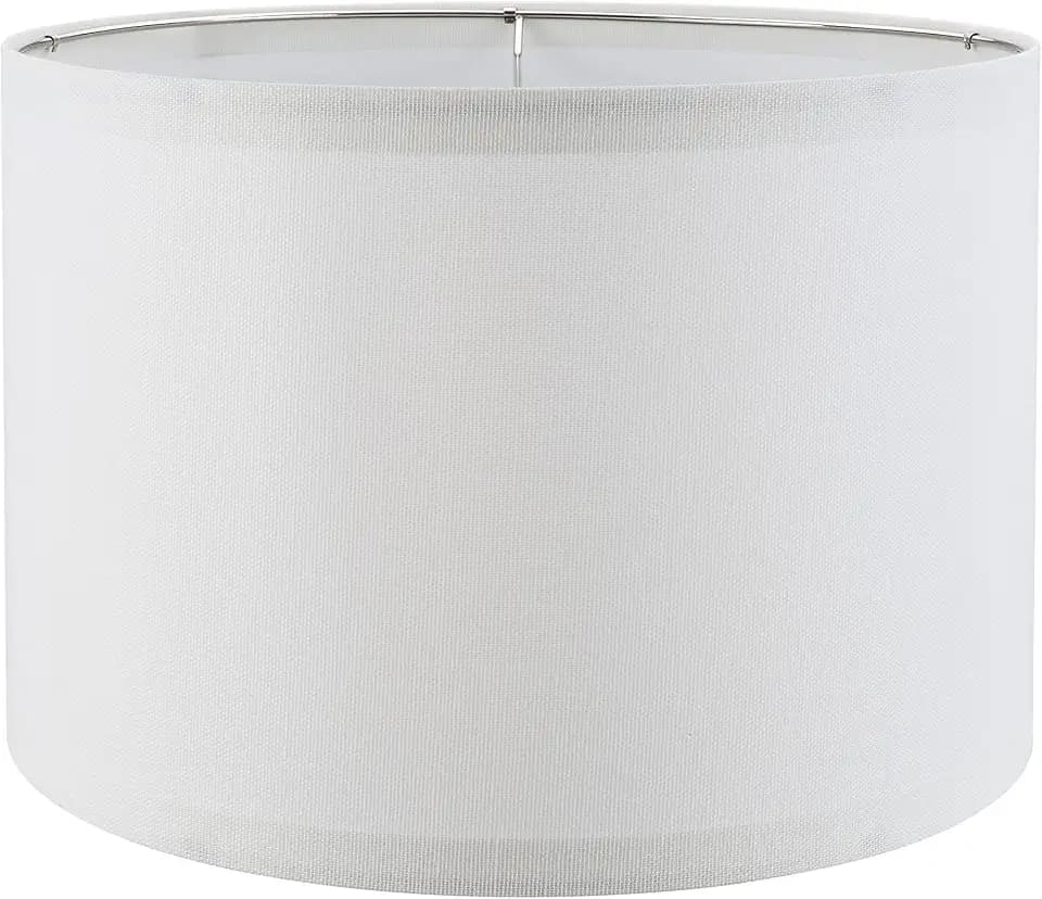 Aspen Creative 38302, Contemporary Design Collapsible Drum Spider Shade, 12" Top x 12" Bottom x 8" Height, White Linen
