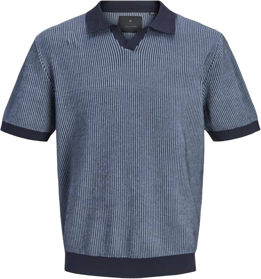 JACK & JONES Herren Jprblapreston Knit Split Neck Ss
