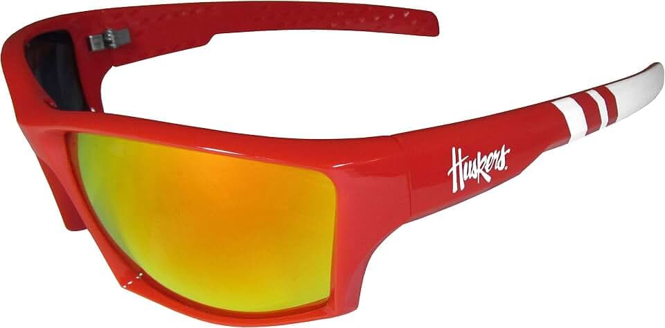 NCAA Nebraska Cornhuskers Unisex Siskiyou Sportsedge Wrap Sunglasses, Blue, One Size