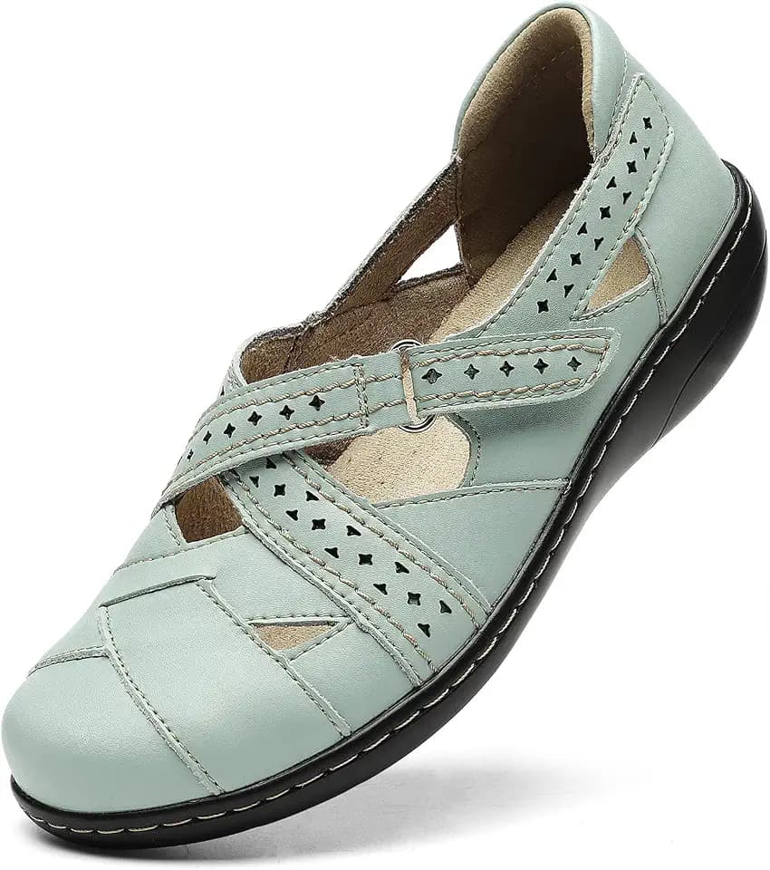 TERRIKAT Women's Casual Loafers Cute Slip On Comfort Walking Flats Leather Driving Moccasins Fashion Closed Toe Boat Shoes
