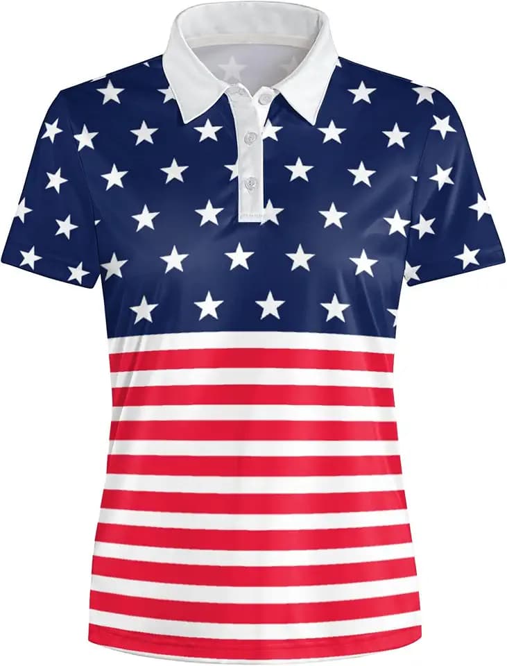HUURAY Women's Golf Shirt Moisture Wicking Quick Dry Polo Shirts Golf Outfits Golfer Gifts Ladies Polo Shirts