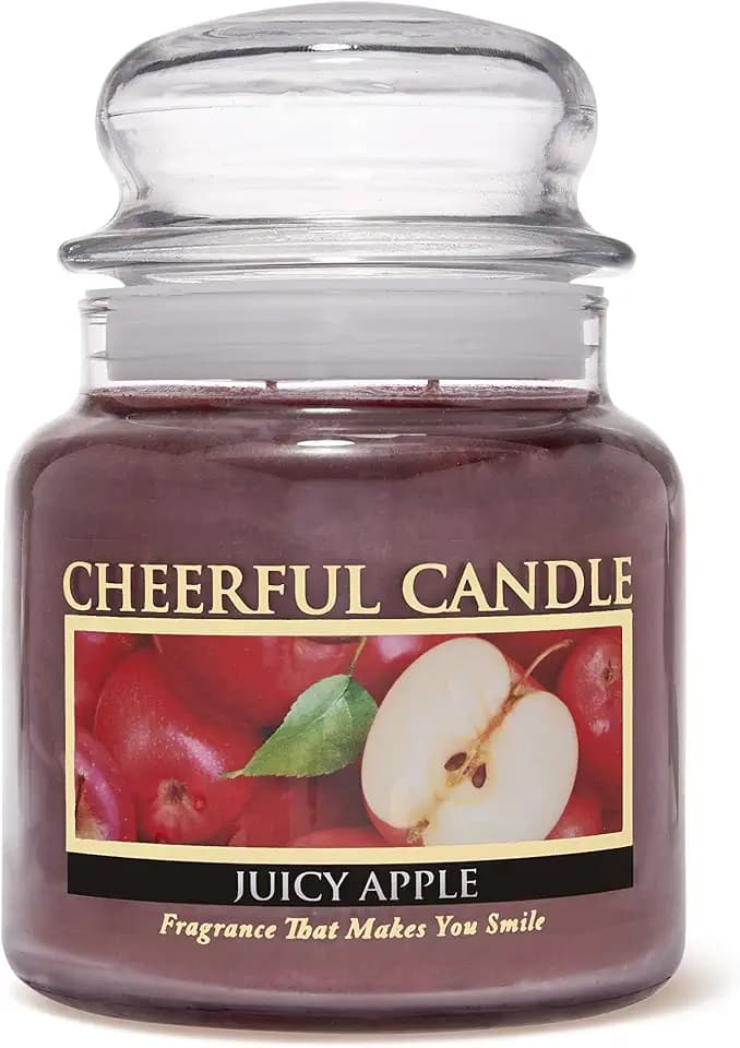 A Cheerful Giver Fröhliche dem Geber Juicy Apple Jar Kerze, Glas, rot, 16-Ounce