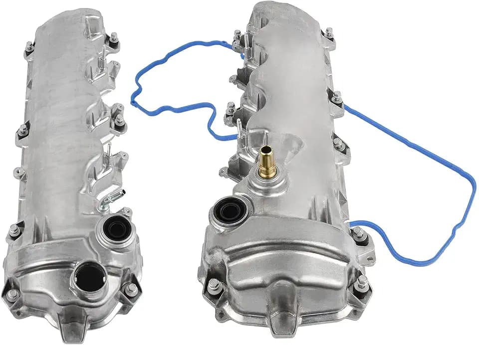 Pair Left + Right Valve Cover w/Gasket Compatible with For-d Ex-plorer Lin-coln Navi-gator Mer-cury Moun-taineer V8 4.6L 5.4L 2004-2014 Part# 264-909 9L1Z6582C 264-908 7L1Z6584A